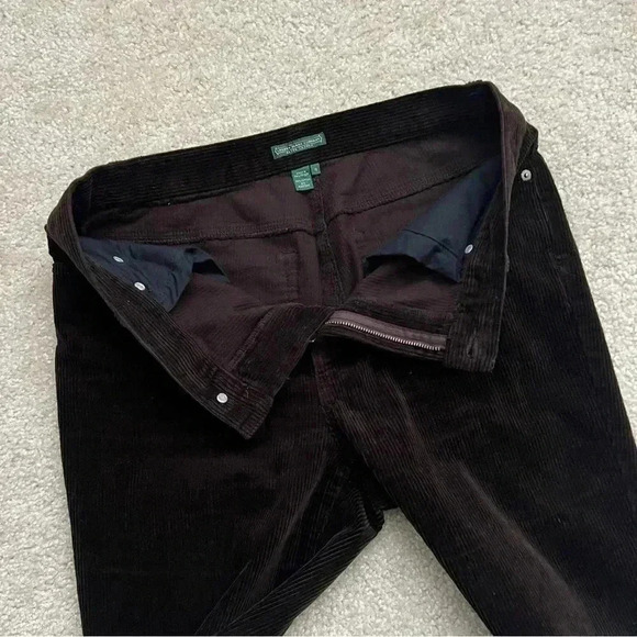 Ralph Lauren Jeans Company Brown Corduroy Pants Wm Sz 10 Wide Leg Boot Cut $199 - Picture 9 of 16